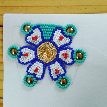 Bead Embroidery Kit Flowers Beaded stitching Beadwork Bead needlepoint DIY