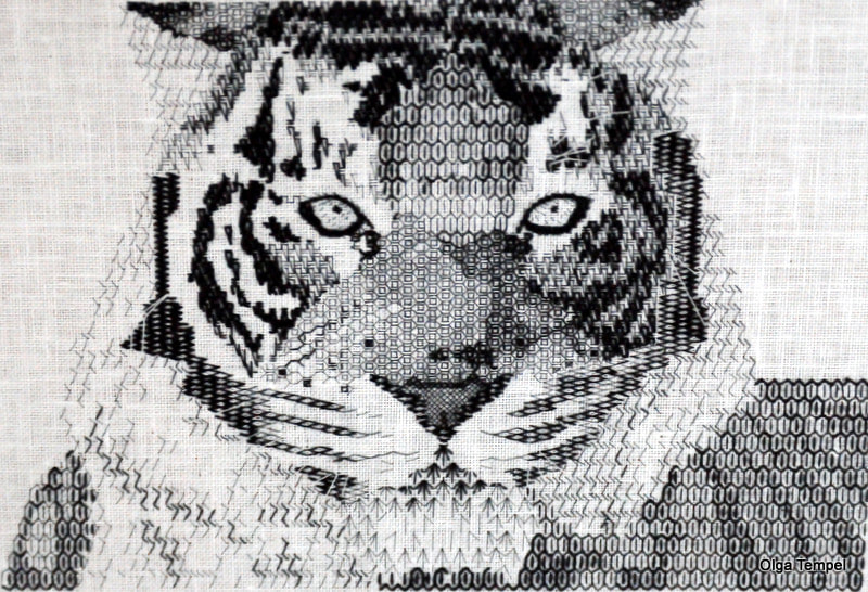 Blackwork Tiger by Olga Tempel