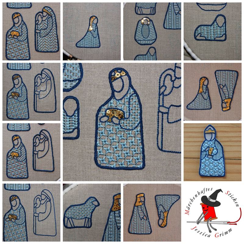 Schwalm embroidery nativity