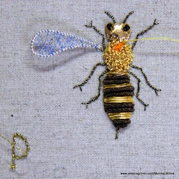 Goldwork embroidery by Monika Wilms