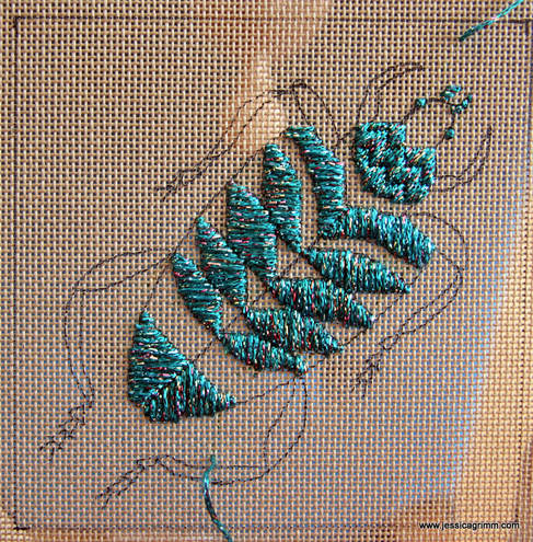 Canvas Embroidery Beetle