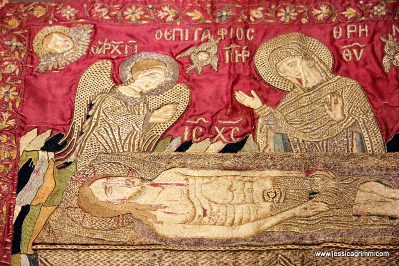 Aeras-epitaphios (tomb cloth for Good Friday) made by Gerasimos in 1739