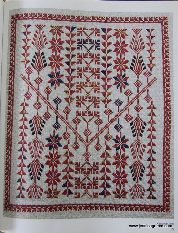Pattern for a traditional cushion from Hebron