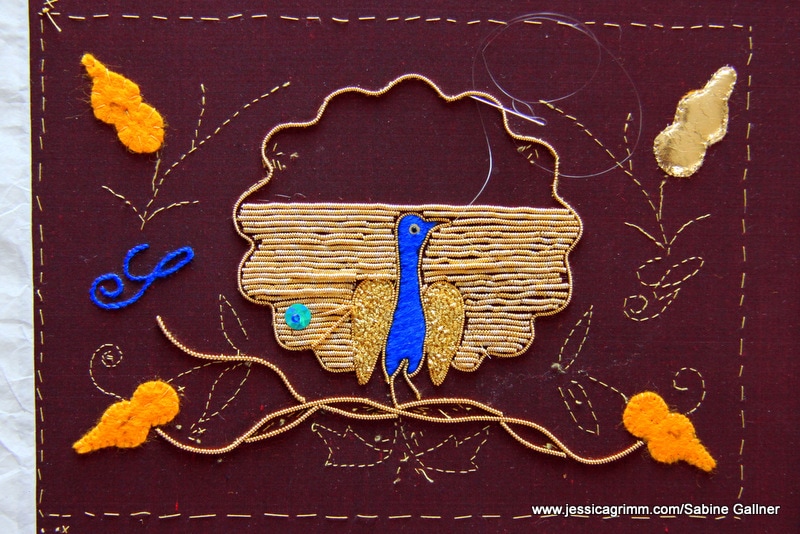 Goldwork embroidery by Sabine Gallner