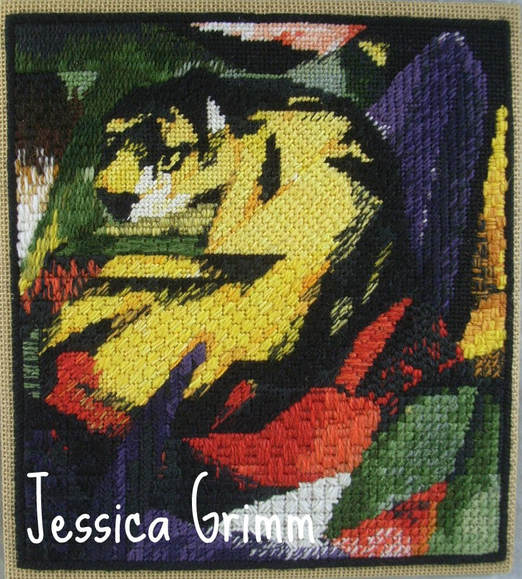 Royal School of Needlework canvas Jessica Grimm Franz Marc