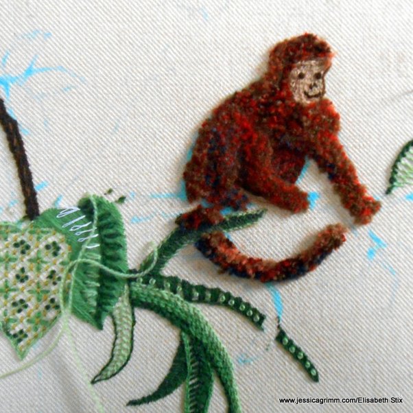 Crewel embroidery by Elisabeth Stix