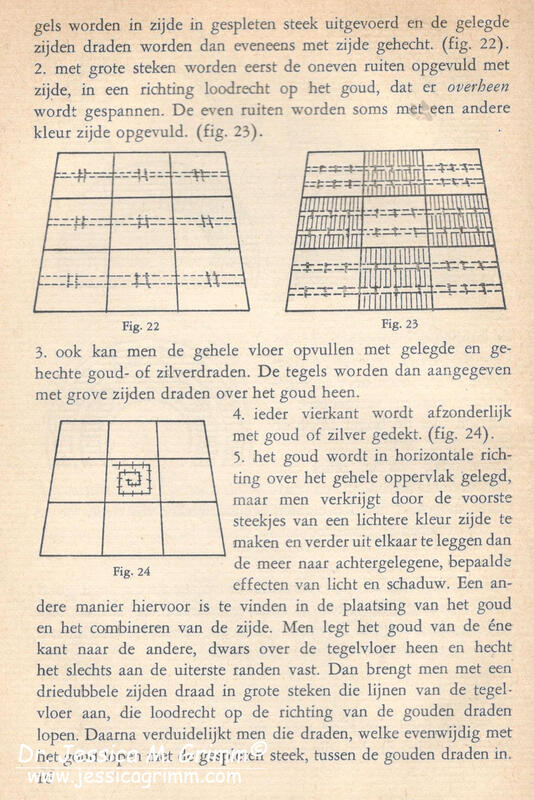 Tiled floors explained in Laat Gotisch borduurwerk in Nederland